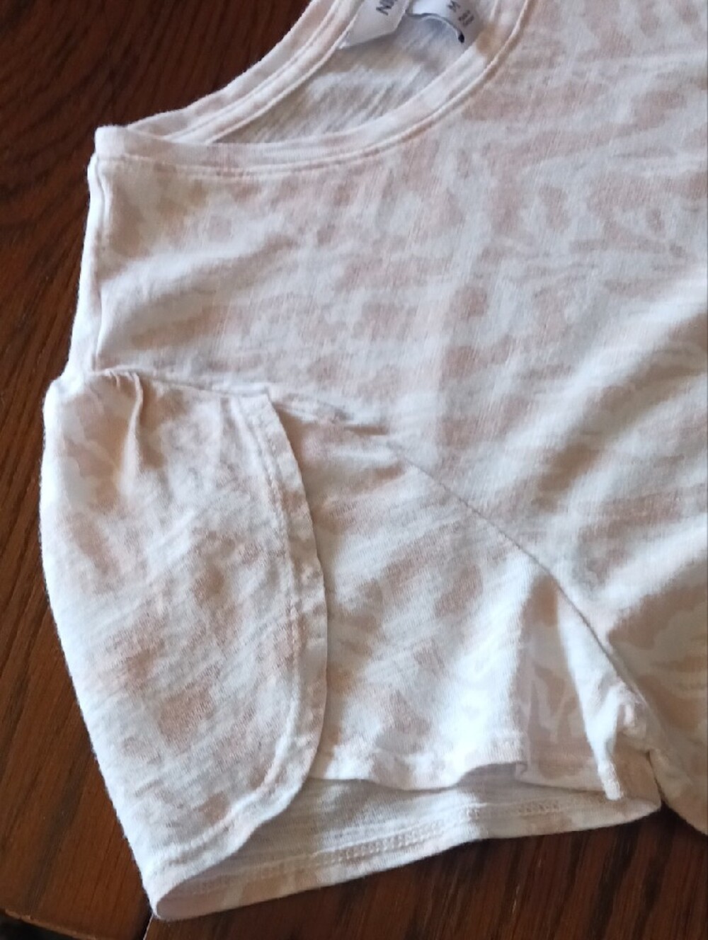 Nine West Pale Pink Patterned Short Sleeve Tee - Picture 12 of 13